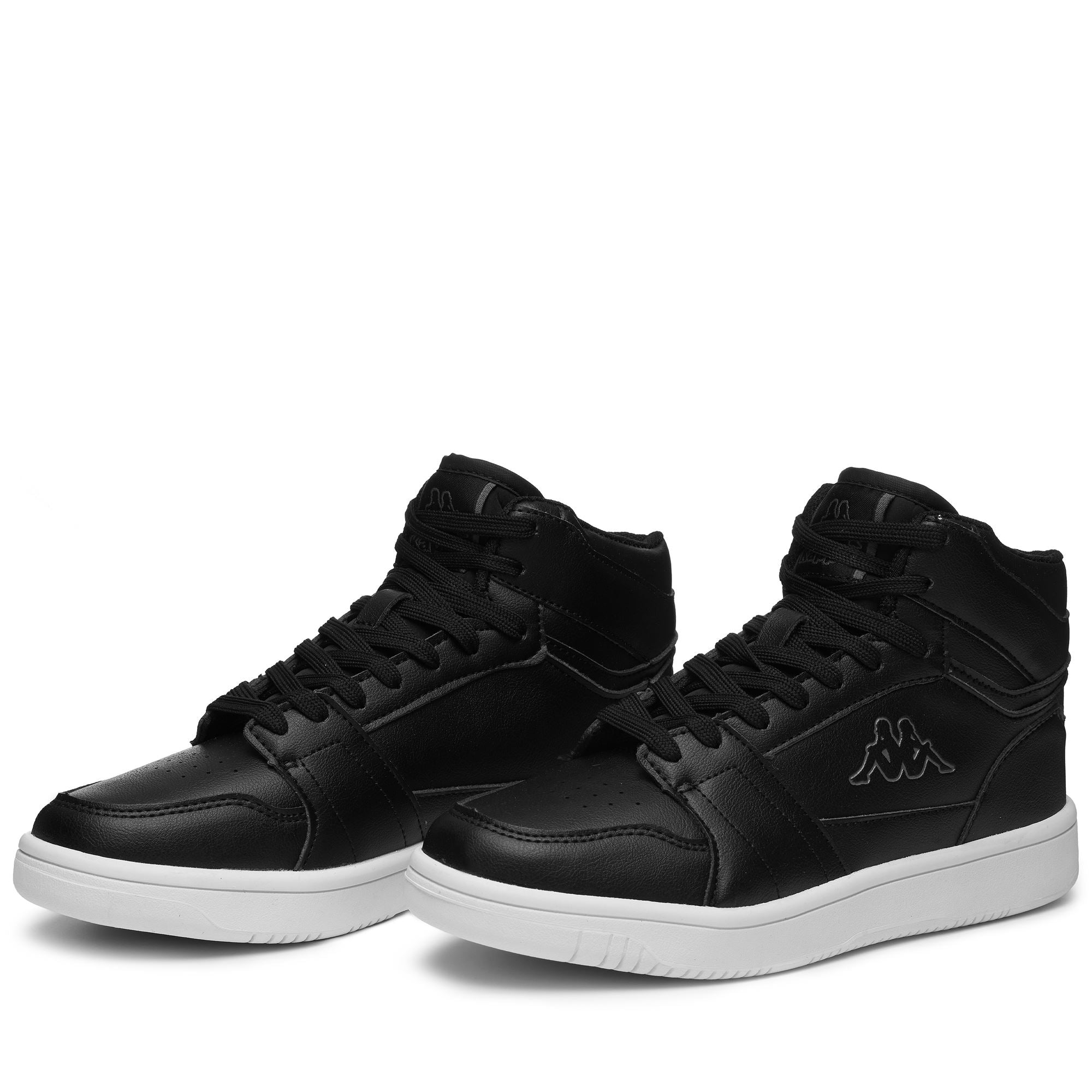 LOGO BASIL MD - Sneakers - Mid Cut - Unisex - BLACK-WHITE