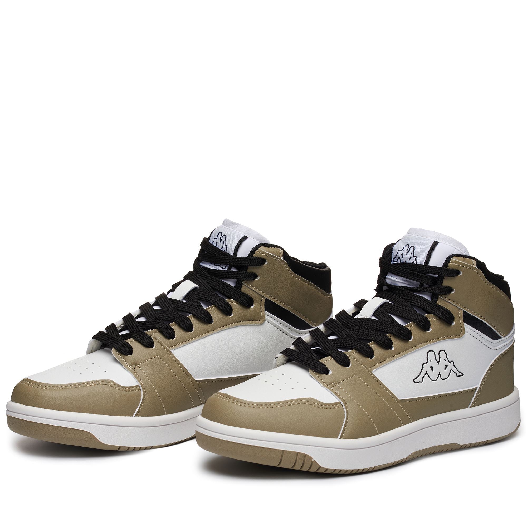 LOGO BASIL MD - Sneakers - Mid Cut - Unisex - BEIGE SAGE-WHITE-BLACK