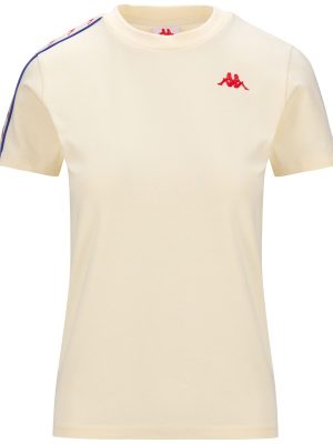 222 BANDA LUISE - T-ShirtsTop - T-Shirt - Woman - WHITE ANTIQUE-RED-BLUE ROYAL