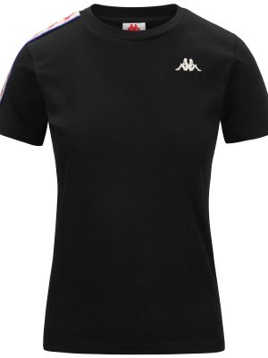 222 BANDA LUISE - T-ShirtsTop - T-Shirt - Woman - BLACK-WHITE ANTIQUE-BLUE ROYAL