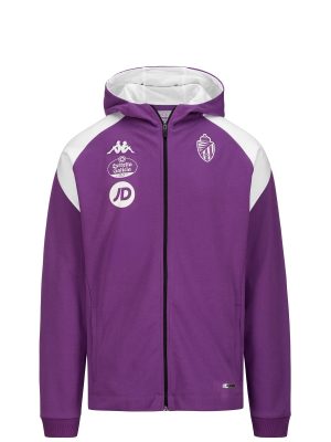 ARUFEOD 7 VALLADOLID - Fleece - Jacket - Man - BRIGHT VIOLET-WHITE-SPONSOR 1