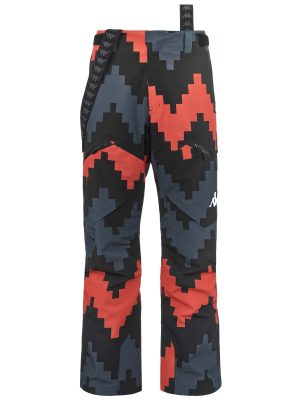 6CENTO 622PG - Pants - Sport Trousers - Man - GREY ASPHALT-BLACK-ORANGE DK GRAPHIC
