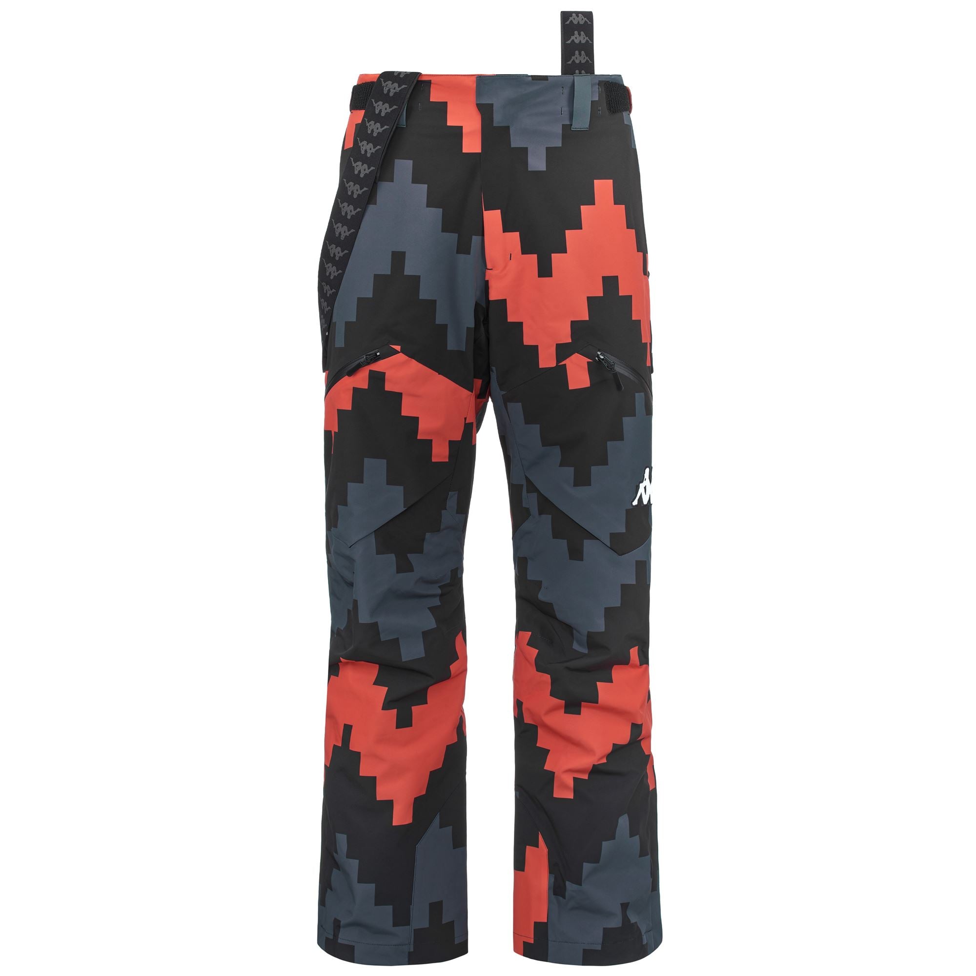 6CENTO 622PG - Pants - Sport Trousers - Man - GREY ASPHALT-BLACK-ORANGE DK GRAPHIC