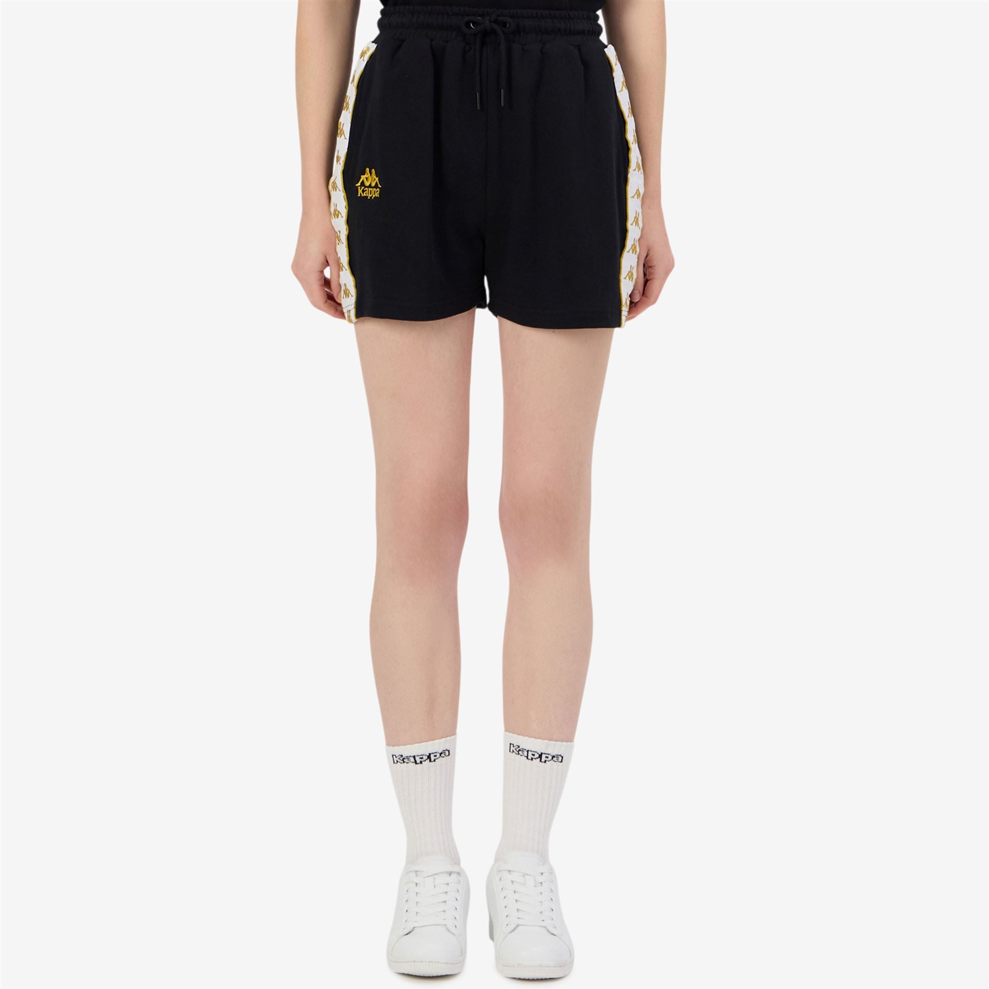 222 BANDA IVISSA - Shorts - Sport Shorts - Woman - BLACK-YELLOW GOLD RICH-WHITE - Image 4