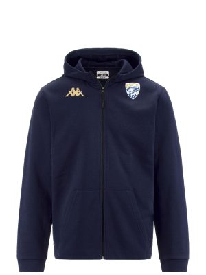 GIORDIZI BRESCIA - Fleece - Hoodie Full Zip - Man - BLUE MARINE