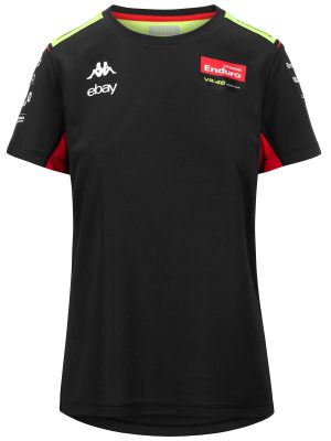 AMIRYWONE VR46 - Active Jerseys - Shirt - Woman - BLACK-NEON YELLOW-RED FLAME