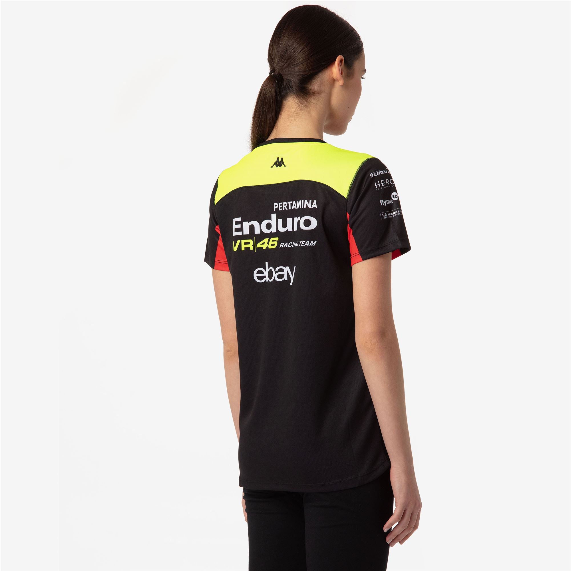 AMIRYWONE VR46 - Active Jerseys - Shirt - Woman - BLACK-NEON YELLOW-RED FLAME - Image 3