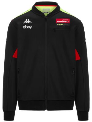 ATRISOMONE VR46 - Fleece - Jacket - Man - BLACK-NEON YELLOW-RED FLAME