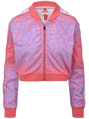 222 BANDA ASBER GRAPHIK - Fleece - Jacket - Woman - PINK MD-VIOLET LILAC GRAPHIK- WHITE