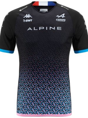 KOMBAT GASLY ALPINE F1 - Active Jerseys - Shirt - Man - BLACK-LIQUID BLUE-PINK