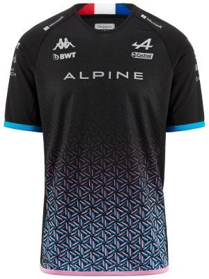 KOMBAT OCON ALPINE F1 - Active Jerseys - Shirt - Man - BLACK-LIQUID BLUE-PINK
