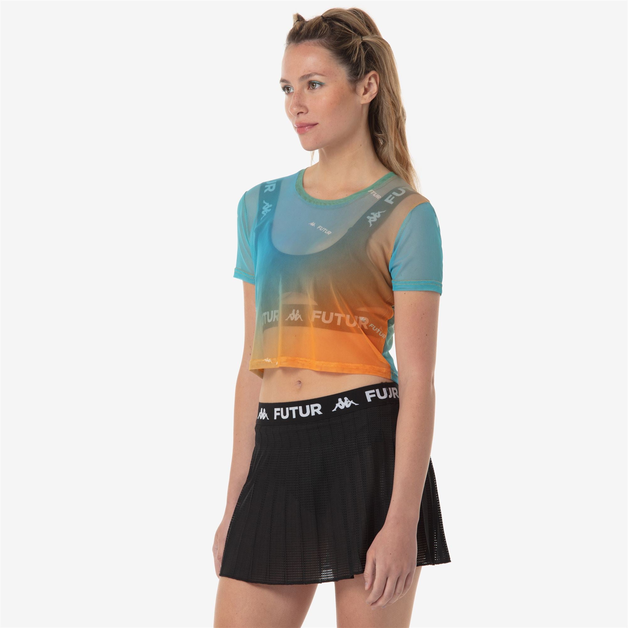 DOAL KFF - T-ShirtsTop - Top - Woman - ORANGE-TURQUOISE-WHITE - Image 5