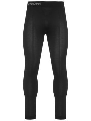 SKIN LEGWOOL - Underpants - Long - Unisex - Black-Black