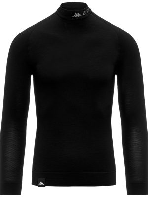 6CENTO   SKIN TOPWOOL - Skin T-ShirtsTop - Top - Unisex - BLACK