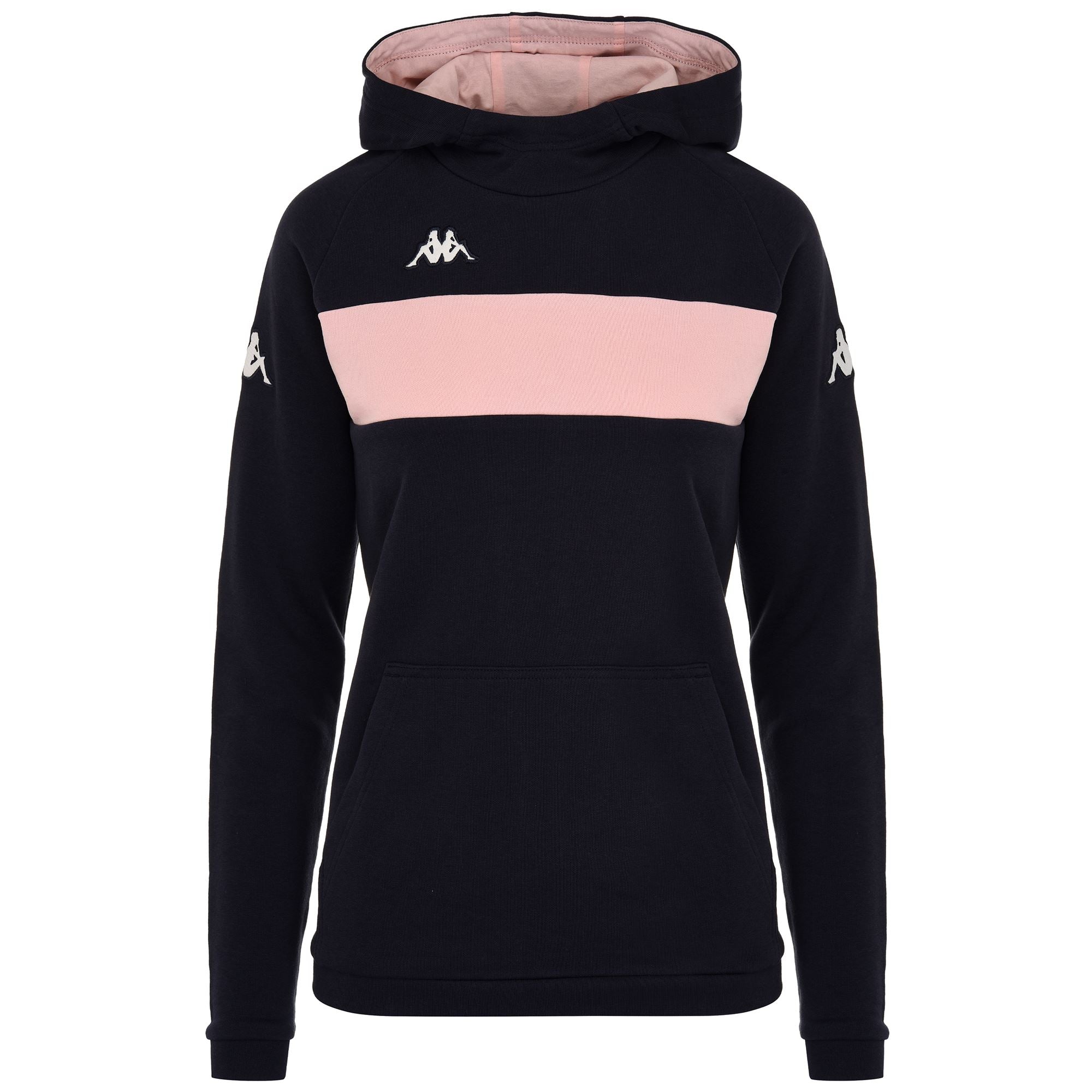 KAPPA4FOOTBALL DACCIA - Fleece - Hoodie - Woman - BLUE MARINE-PINK