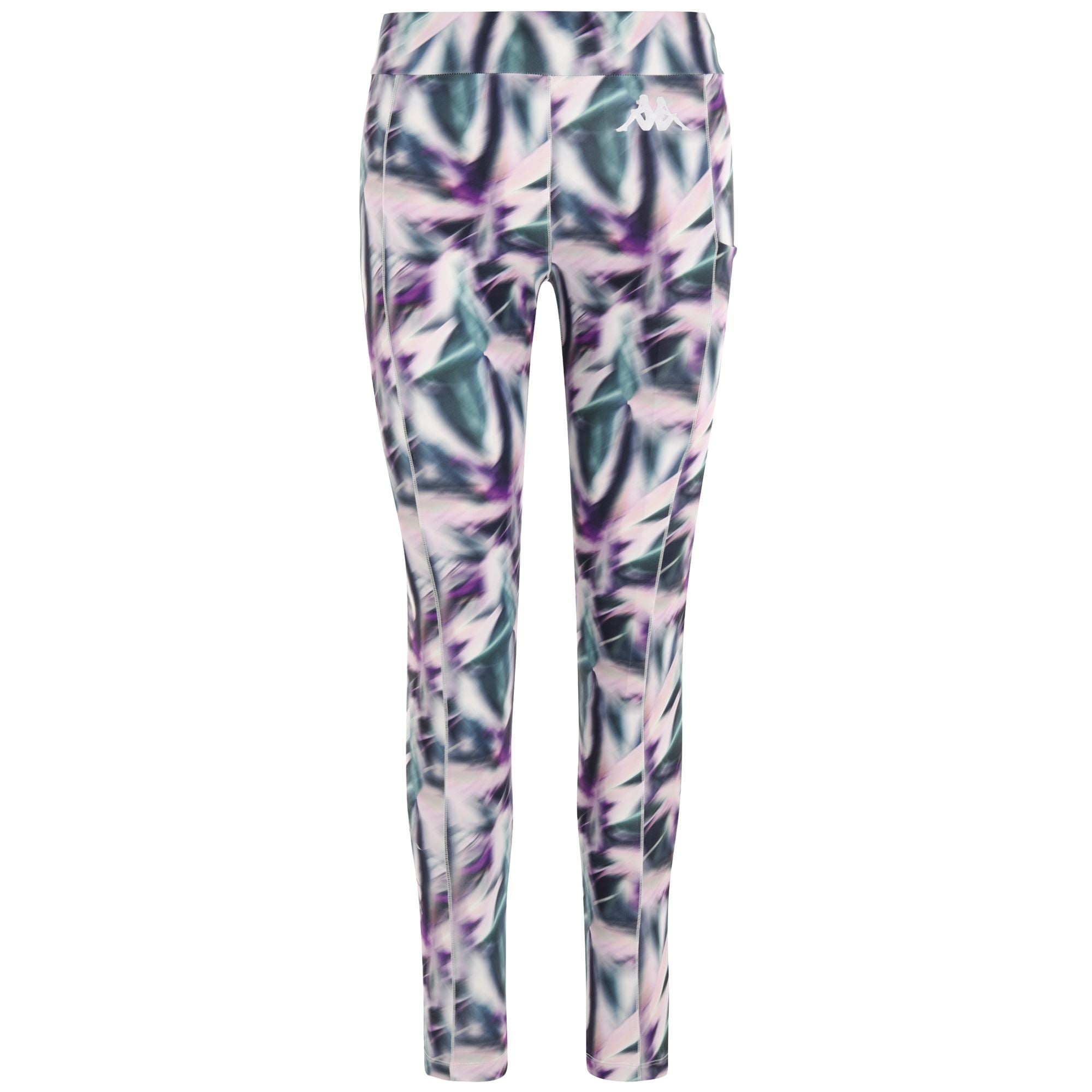 KOMBAT EFET - Pants - Sport Trousers - Woman - WHITE-GREEN-VIOLET GRAPHIC