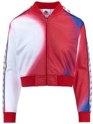 222 BANDA ASBER 2 GRAPHIK - Fleece - Jacket - Woman - GRAPHIK RED-BLUE ROYAL-WHITE ANTIQUE