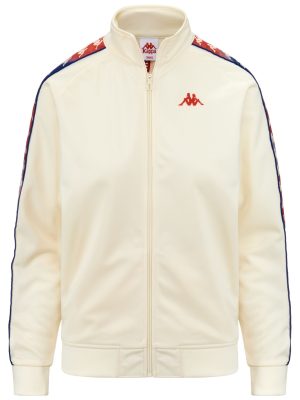 222 BANDA WANNISTONGT - Fleece - Jacket - Woman - GRAPHIK TAPE WHITE ANTIQUE-RED-GREY