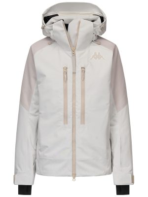604C - Jackets - Mid - Woman - White Coconut-Beige Stone