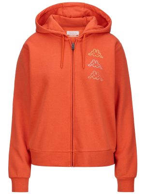 LOGO KAIMI - Fleece - Jacket - Woman - ORANGE RUSTING