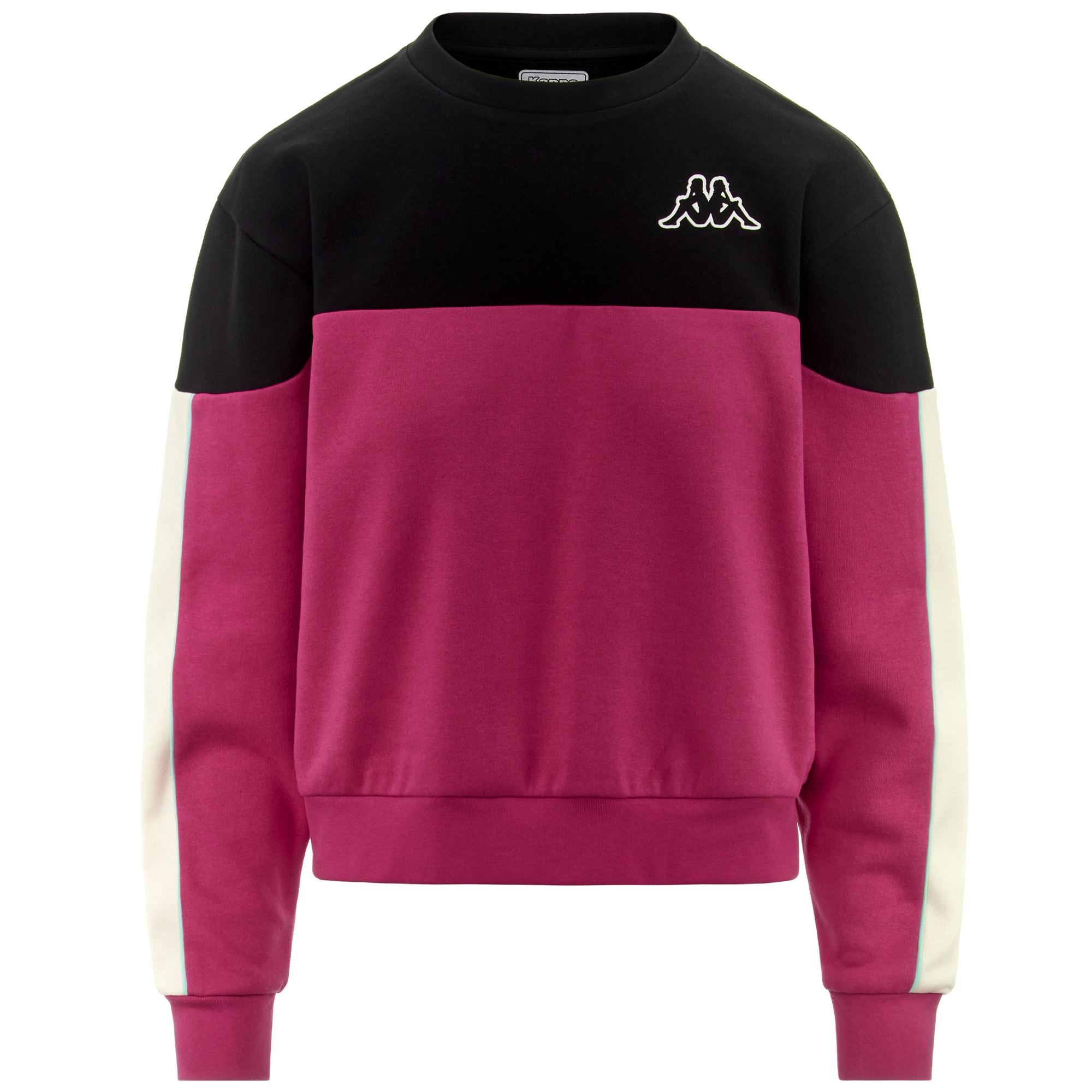 LOGO FREIO - Fleece - Jumper - Woman - FUCHSIA BRIGHT ROSE-BLACK-WHITE WHISPER