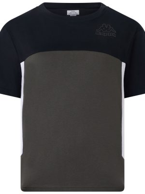 LOGO GIUSA - T-ShirtsTop - T-Shirt - Woman - BLACK-BLACK BROWNISH PINO-WHITE