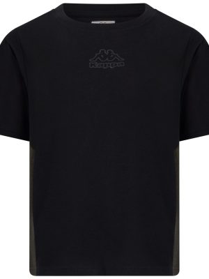 LOGO GADIA - T-ShirtsTop - T-Shirt - Woman - BLACK-BLACK BROWNISH PINO