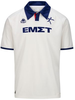 KOMBAT 2025 KALLITHEA - Active Jerseys - Shirt - Man - WHITE MILK-BLUE TWILIGHT-SPONSOR