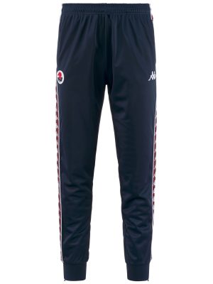 222 BANDA RASTORIA SLIM GENOA - Pants - Sport Trousers - Man - BLUE DK-RED DK DAHLIA-WHITE