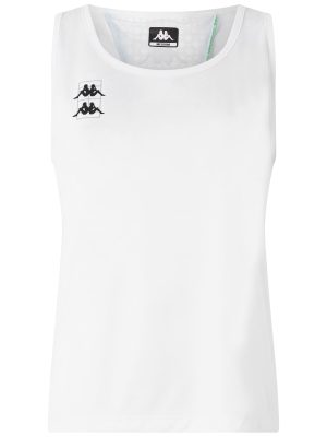 KOMBAT PADEL FRE 2 - Active Jerseys - Tank - Woman - WHITE-GREEN FLUO-YELLOW LT SULPHUR