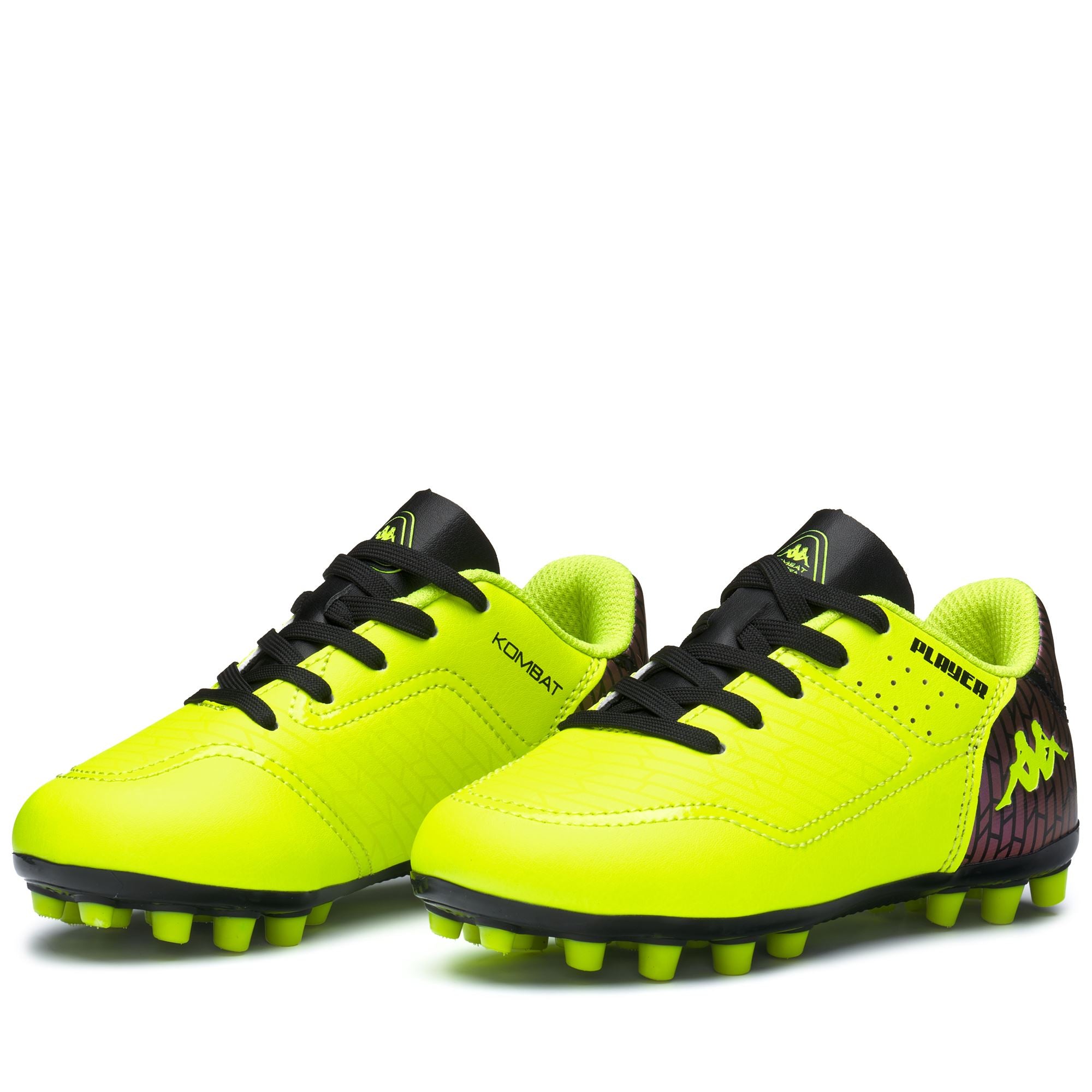KOMBAT PLAYER AG KID - Sport Shoes - Low Cut - Boy - NEON YELLOW-BLACK