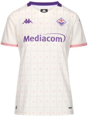 KOMBAT PRO 2026 AWAY FIORENTINA - Active Jerseys - Shirt - Woman - WHITE WHISPER-VIOLET INDIGO-PINK DK DUSTY