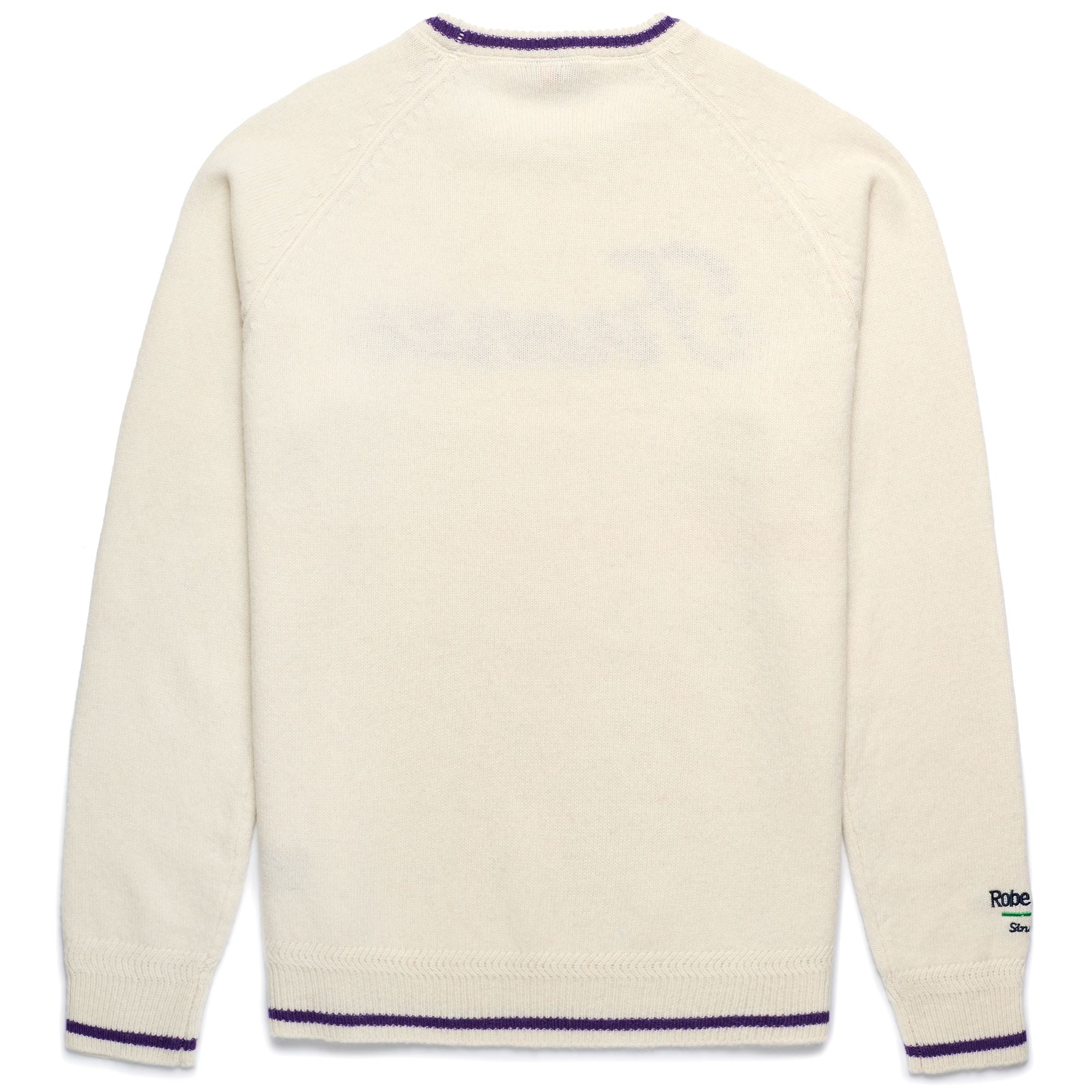 EROI KNIT FIRENZE - KNITWEAR - Jumper - Man - WHITE NATURAL-VIOLET HELIOTROPE - Image 2