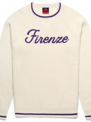 EROI KNIT FIRENZE - KNITWEAR - Jumper - Man - WHITE NATURAL-VIOLET HELIOTROPE