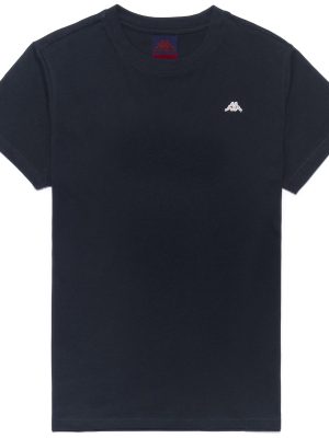 KATIE - T-ShirtsTop - T-Shirt - Woman - BLUE NAVY-METAL ROSE GOLD