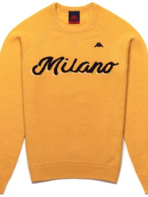 EROI KNIT ROUND - KNITWEAR - Jumper - Man - MILANO YELLOW-NAVY