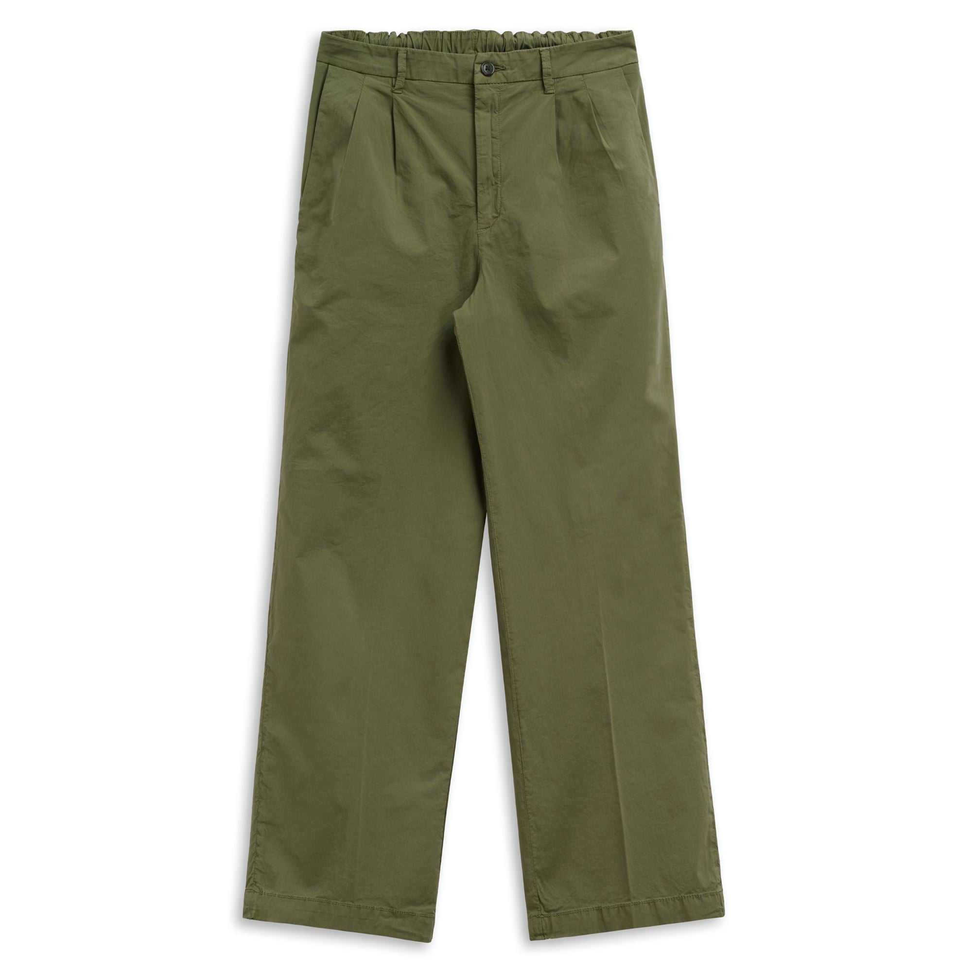 CALIPSE LIGHT POPLIN - Pants - CHINO - Woman - GREEN OLIVINE