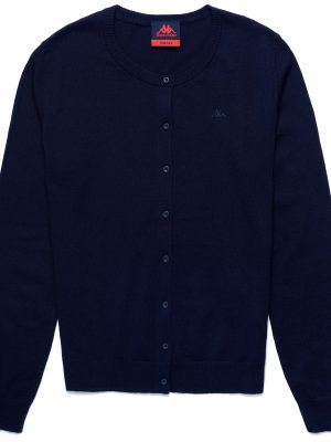 DINAH - KNITWEAR - Cardigan - Woman - BLUE NIGHT SKY