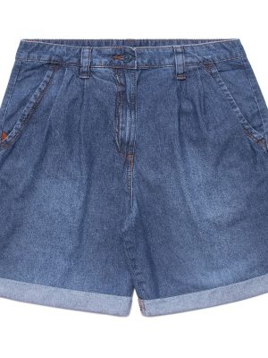 YVONNE CHAMBRAY - Shorts - CHINO - Woman - MID BLUE INDIGO