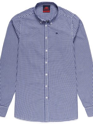 QUITO - SHIRTS - CLASSIC - Woman - WHITE-BLUE CHECKED