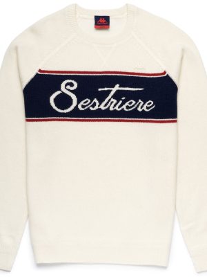 EROI KNIT SESTRIERE - KNITWEAR - Jumper - Man - WHITE NATURAL-BLUE IRIS-RED RHYTHMIC