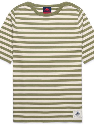 FABRICIA - T-ShirtsTop - T-Shirt - Woman - GREEN OLIVINE-WHITE