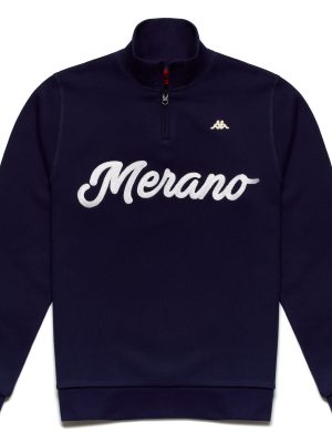 EROI HALF - Fleece - Jumper - Man - MERANO NAVY-CREAM