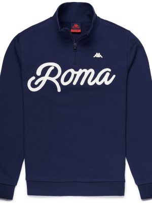 EROI HALF - Fleece - Jumper - Man - ROMA NAVY-CREAM