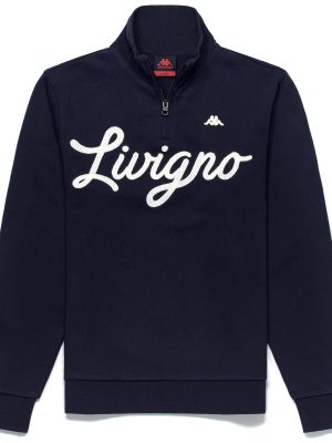 EROI HALF - Fleece - Jumper - Man - LIVIGNO NAVY-CREAM