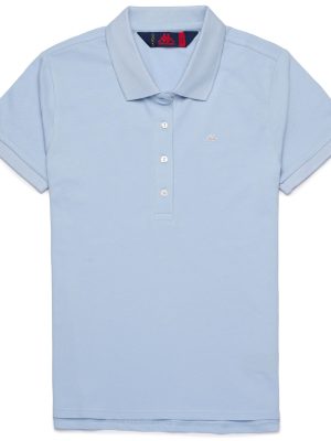 ALIETA - La polo Robe di Kappa - Polo - Woman - AZURE DAYLIGHT-GREY SILVER