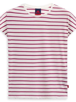 NAHIRA - T-ShirtsTop - T-Shirt - Woman - WHITE NATURAL-VIOLET RASPBERRY