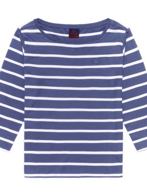 FRANCINE - T-ShirtsTop - T-Shirt - Woman - BLUE FIORD-WHITE