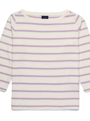 FRANCINE - T-ShirtsTop - T-Shirt - Woman - WHITE NATURAL-VIOLET LT LILAC