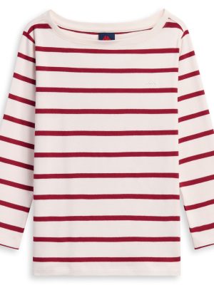 FRANCINE - T-ShirtsTop - T-Shirt - Woman - WHITE NATURAL-RED POMEGRANATE